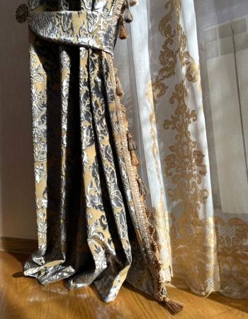 Бархатные портьеры с вышивкой