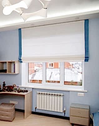 Римская штора с подъемным механизмом